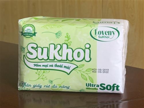 Khăn giấy rút SuKhoi gói 200g khổ 10 x 15